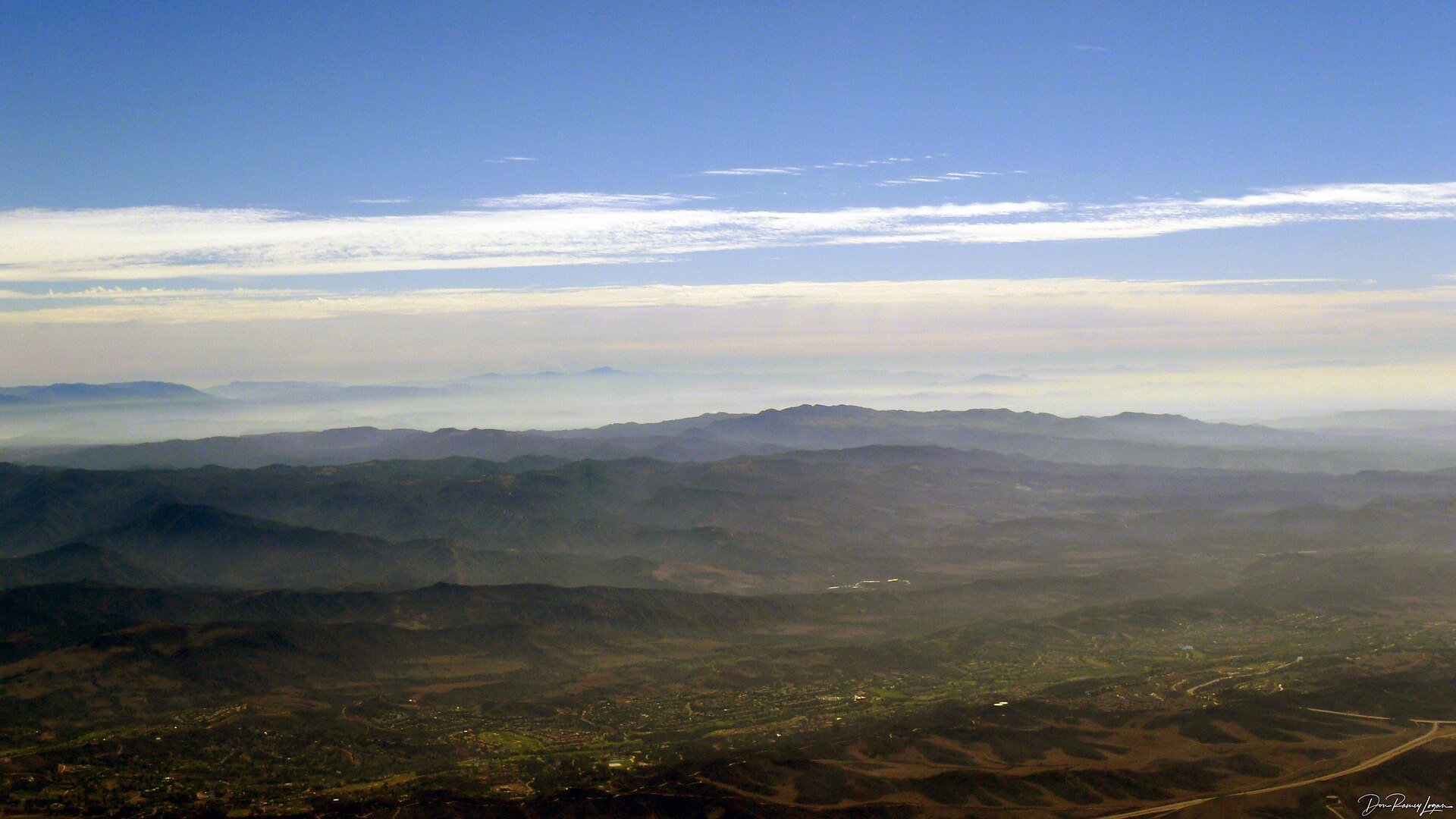 Aerial view of Rancho Santa Margarita and the Santa Ana Mountains