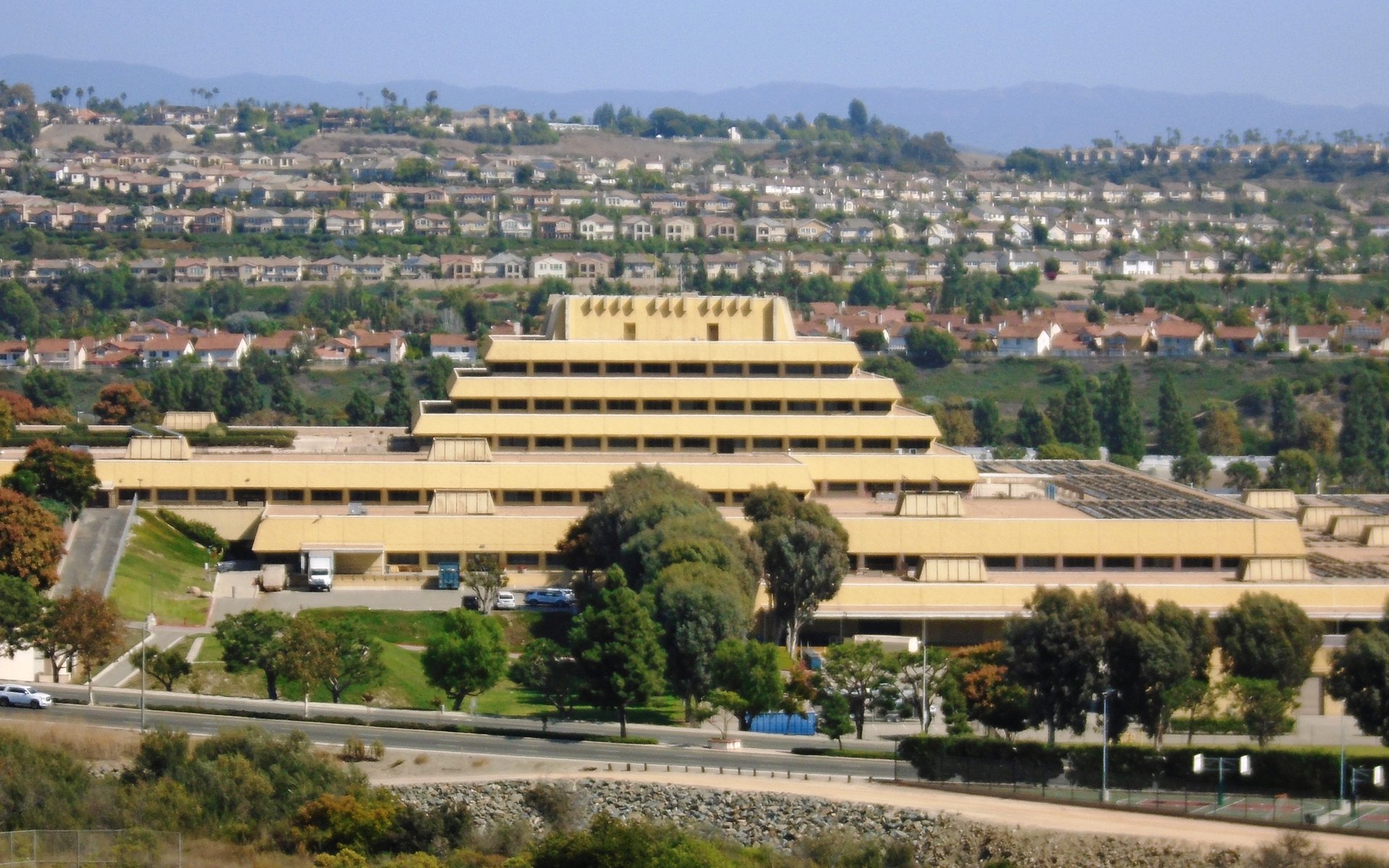 View from Hillview Park in Aliso Viejo toward the Chet Holifield building in Laguna Niguel