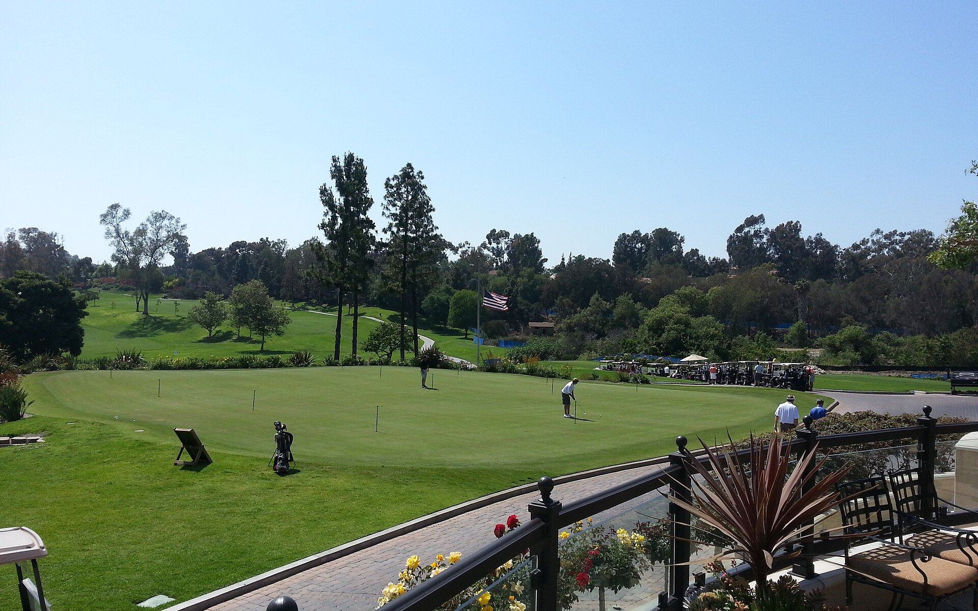 Mission Viejo Country Club practice area and golf course photographed in 2013