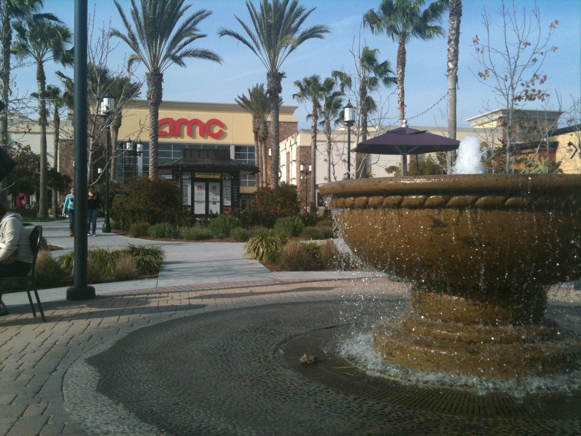 Fountain and cinema exterior at Otay Ranch Town Center