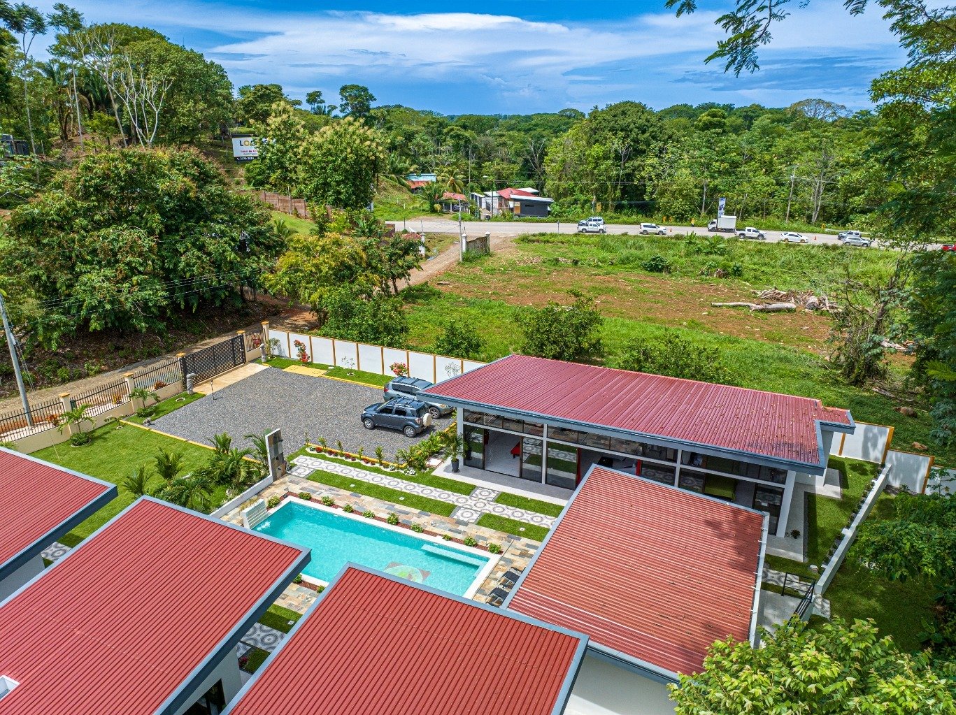 Incredible turnkey investment opportunity, 3 Rental villas, and a 2 Bedroom Home with a large pool.