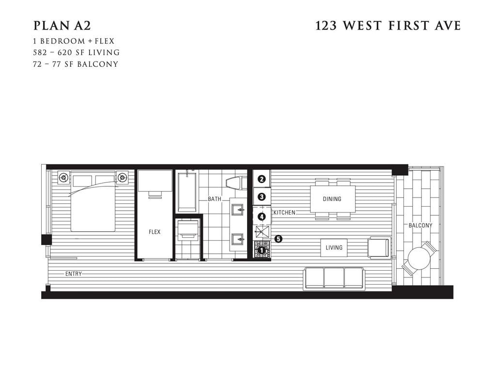 123 W 1st Ave, #509
