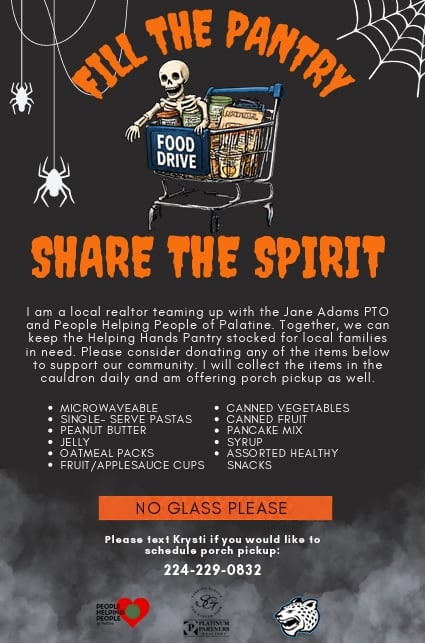 Trick or Treat, Give Something to Eat: The Glover Team Supports a Halloween Food Drive in Palatine, IL