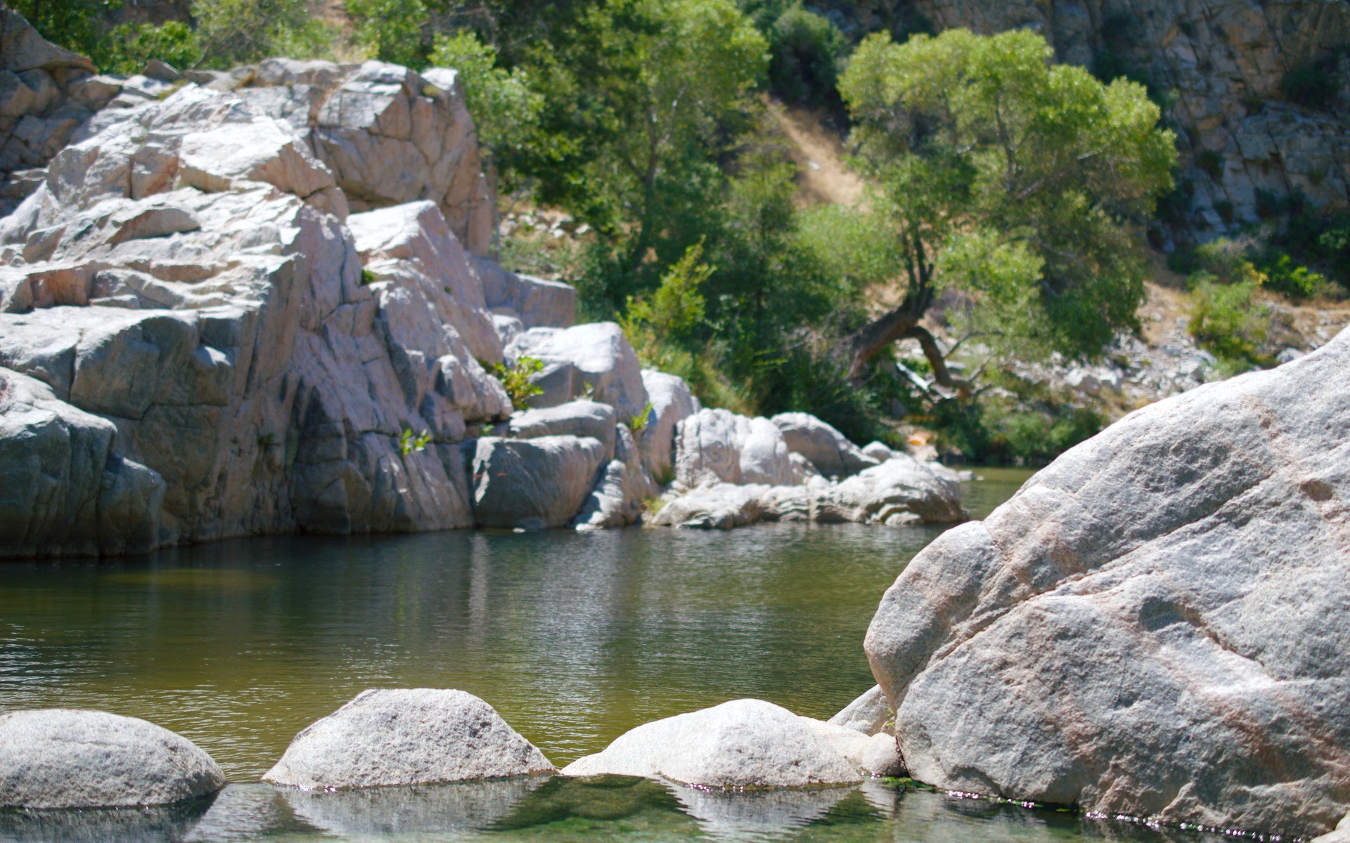 Deep Creek Hot Springs pools on the Mojave River south of Apple Valley, photographed in 2012