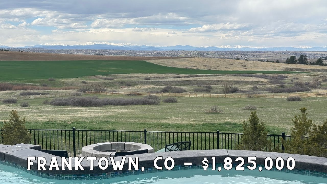 What Luxury Living with 4+ Fenced Acres, a Pool and Mountain Views in Franktown, CO looks like!