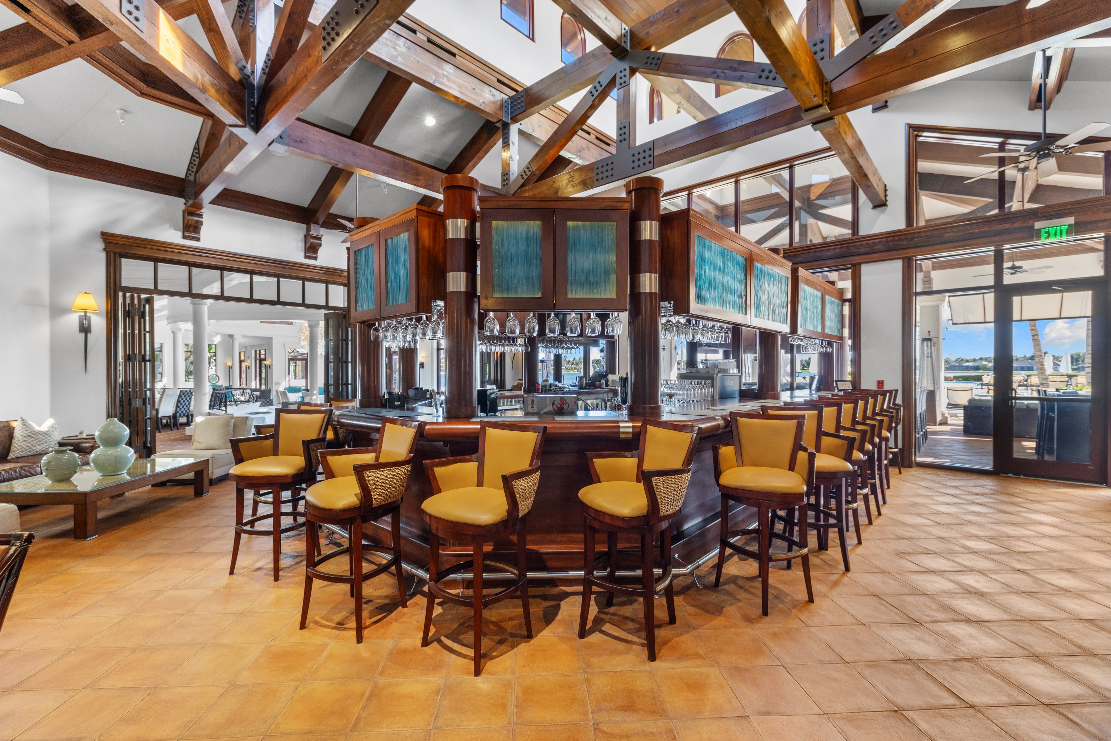 Club bar and dining room at Miromar Lakes Beach & Golf Club