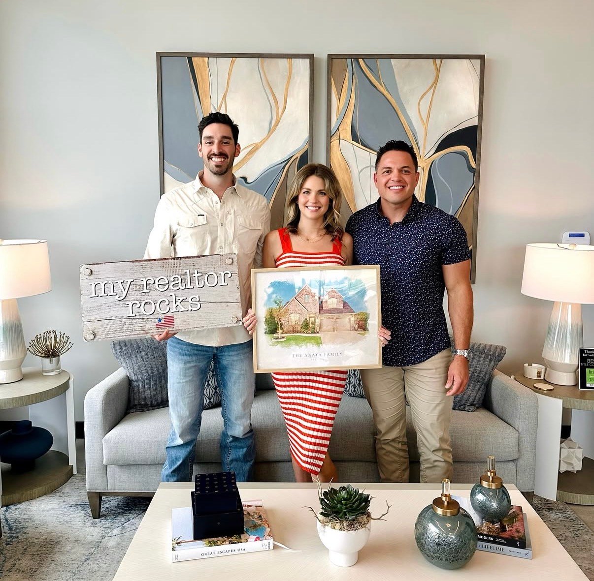 Happy McKinney TX homebuyers after purchasing their home with real estate agent Luke Wiler