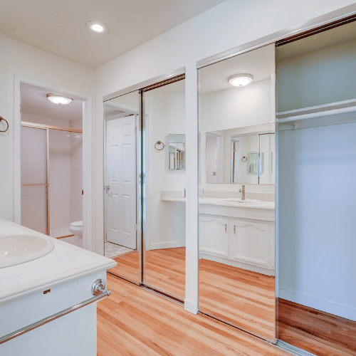 original bathroom with hardwood floors