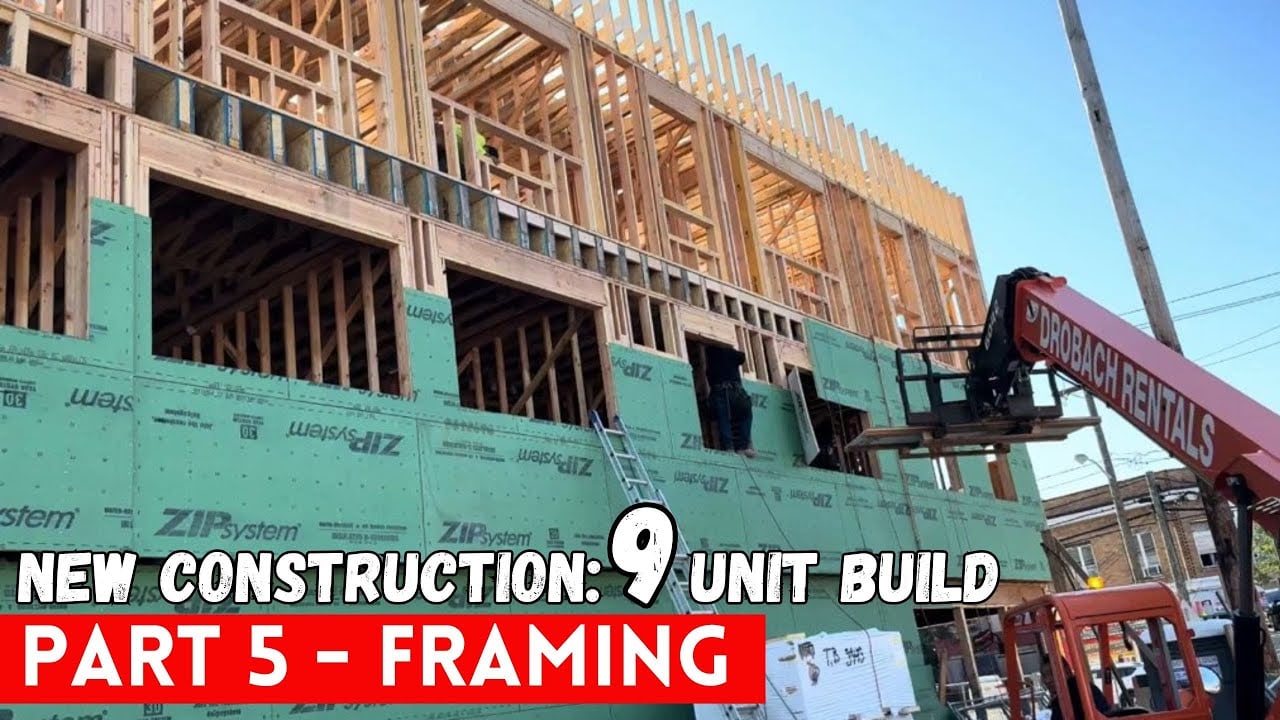 Building a 9 Unit Apartment Building Episode 5 - Framing