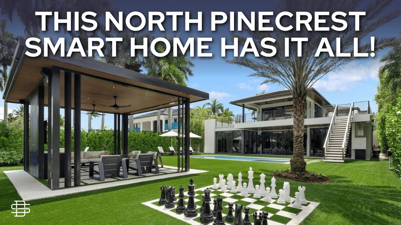 Inside a North Pinecrest Smart Home with Pickleball Court & Private Theater
