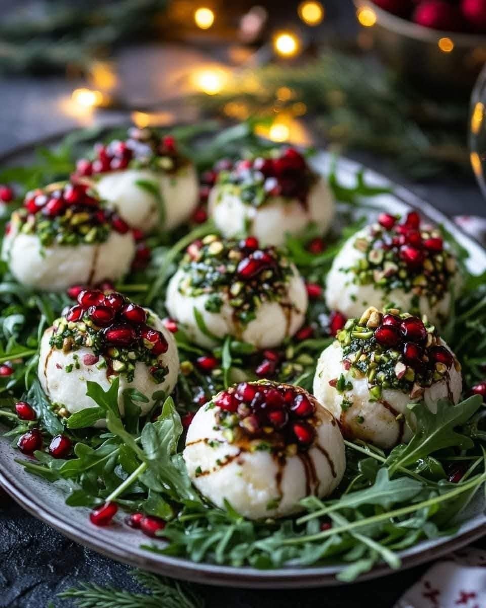 Pomegranate & Burrata Christmas Ornaments