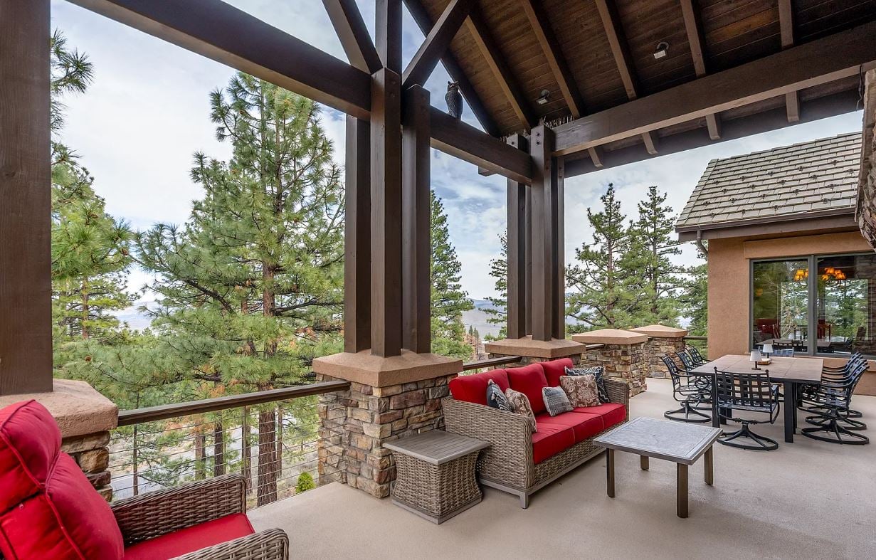 This luxury home offers all the bells and whistles of a fine home! 5 Bedrooms 3 Bathrooms 2 Half Baths plus Office, Game Room, Exercise Room & Wine Room - Primary bedroom and office on main level - Radiant in-floor heating on main and secondary levels - 2 Forced Air Condensation Units and Furnaces - Whole House Water Softener Filtration System - 1,396 sq ft oversized 3 car garage with workshop area (Forced air cooling/ heat in workshop) - Security System - Central Vacuum System - Custom lighting, metal stairwell railing, front door sidelights reflecting piney Reno-Tahoe - Walking path of pavers around home, ease of access from front to back