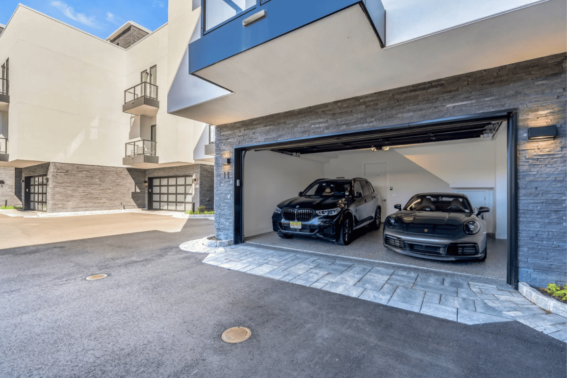 Private two-car garage at The Reef Long Branch NJ
