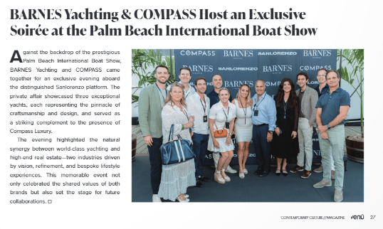 Barnes Yachting and Compass Host an Exclusive Soirée