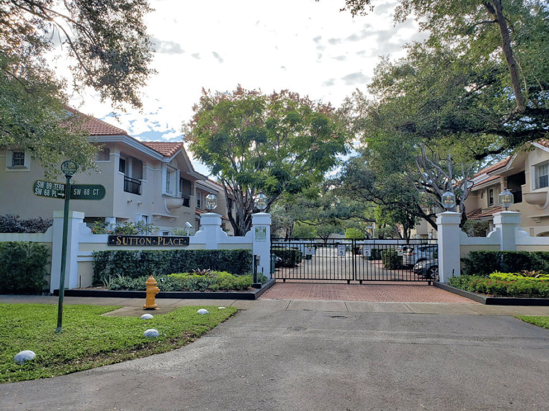 Townhouse at Sutton Place in Pinecrest, FL.