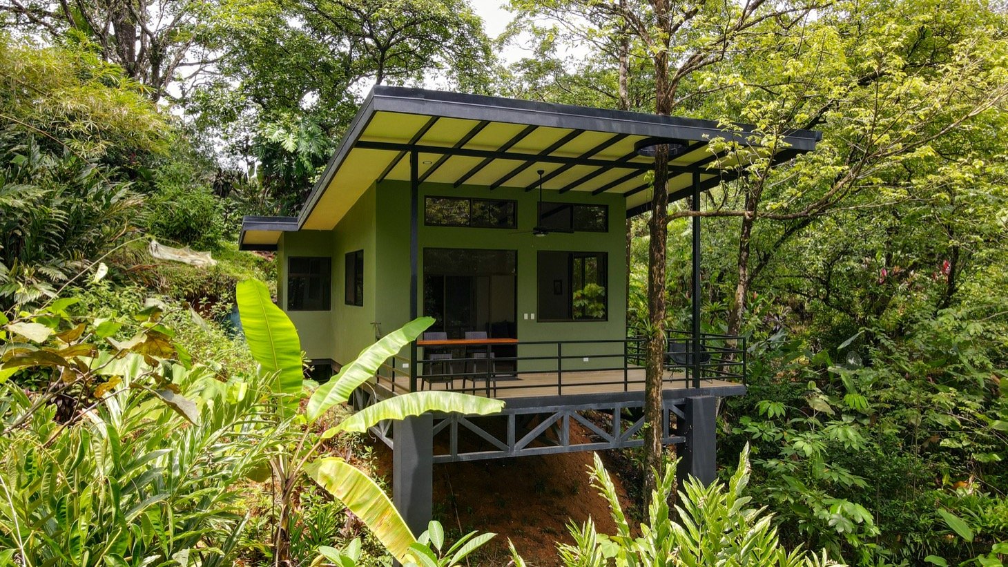 Modern House For Sale With Jungle View, Peaceful Stream, and Rental Cabins