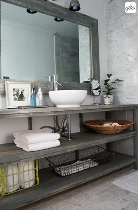 Repurposed Bathroom Vanity