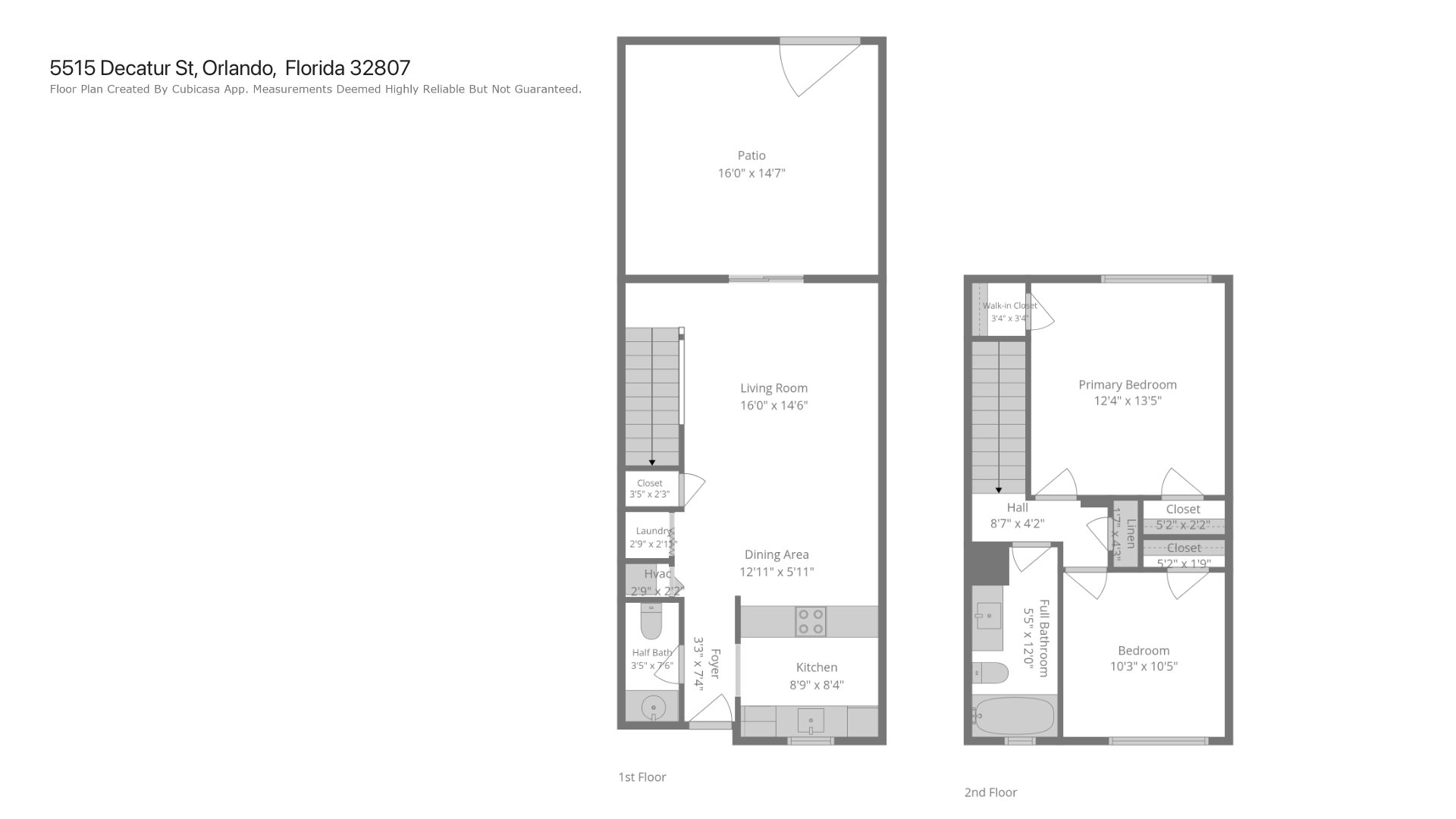 Lake Baldwin Area 2-Bedroom Townhouse for Lease