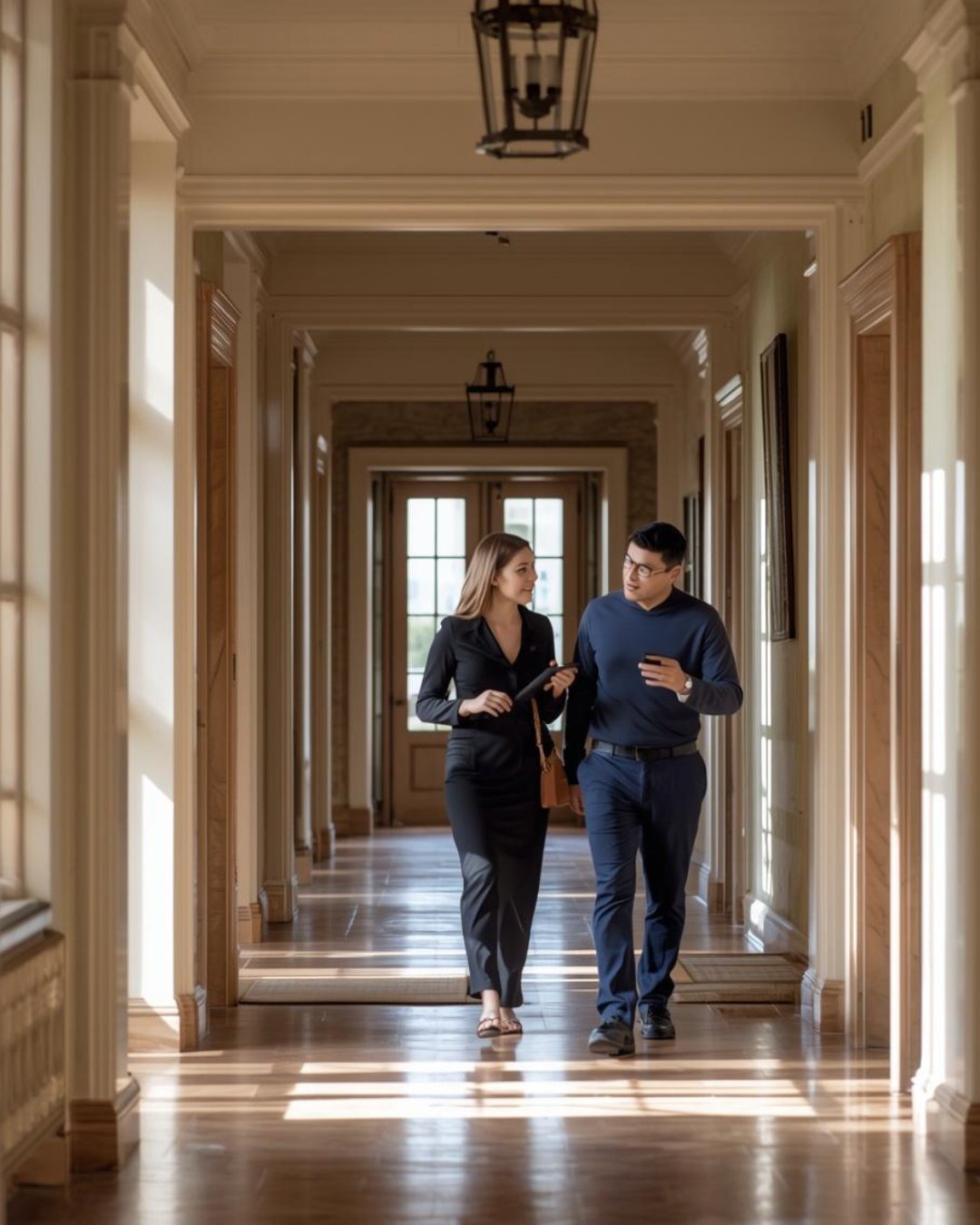 An experienced Beach & Bartolo real estate agent providing expert guidance to a homebuyer in Columbia County.