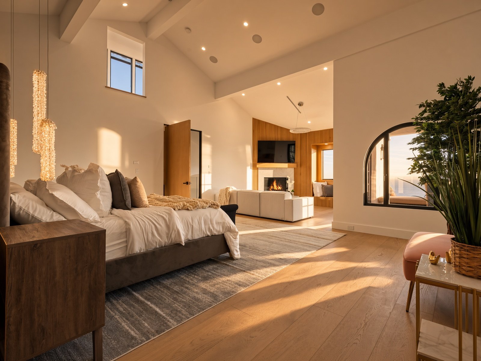 Furnished primary suite at 3909 Villa Costera in Malibu