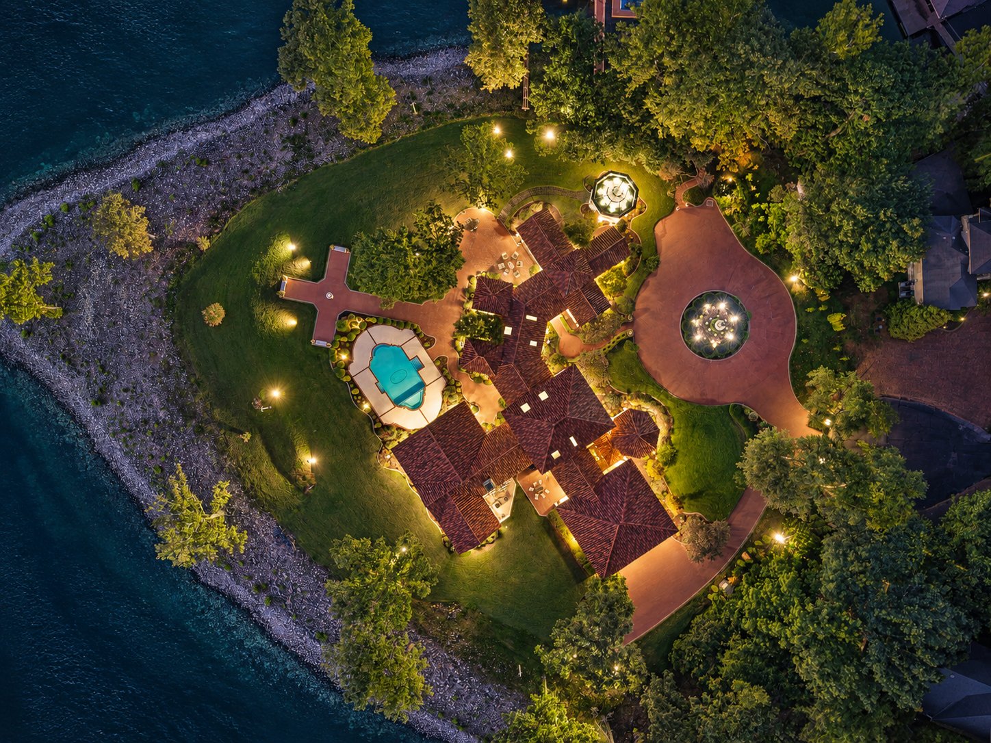 Mediterranean Estate Surrounded by the Beauty of Grand Lake 