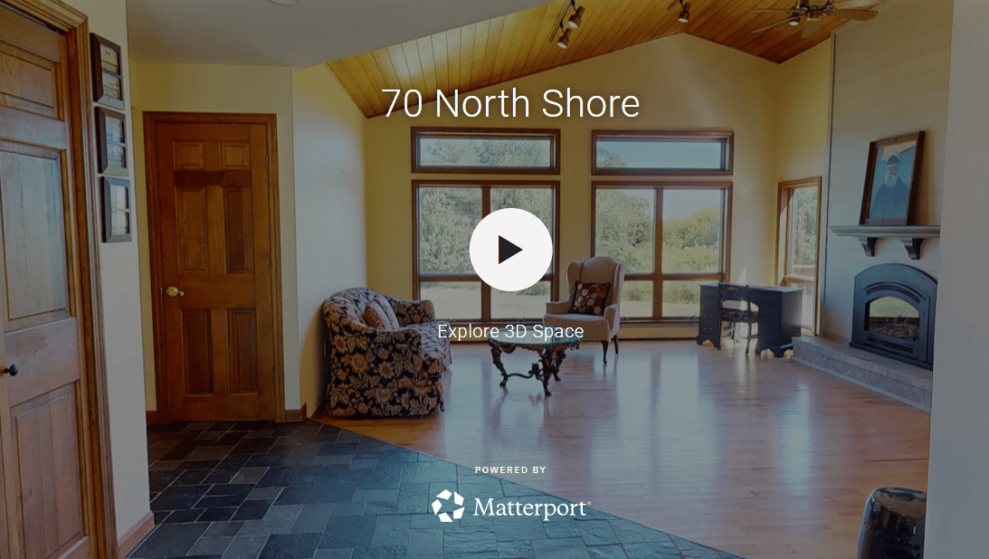 Matterport 3D virtual tour of 70 North Shore Drive, Owls Head, Maine