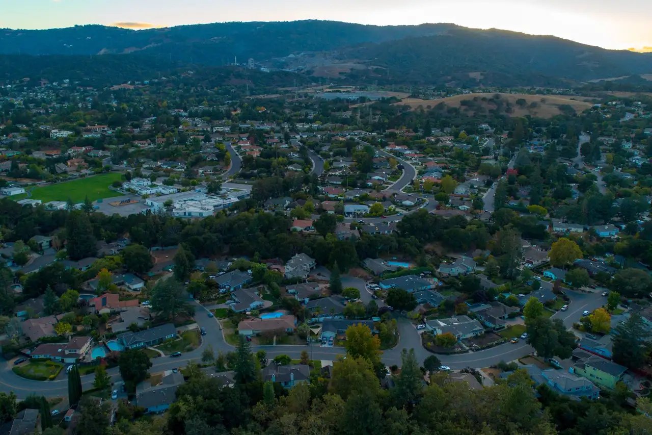 Silicon Valley - Aerial Views on Mountain View and Sunnyvale