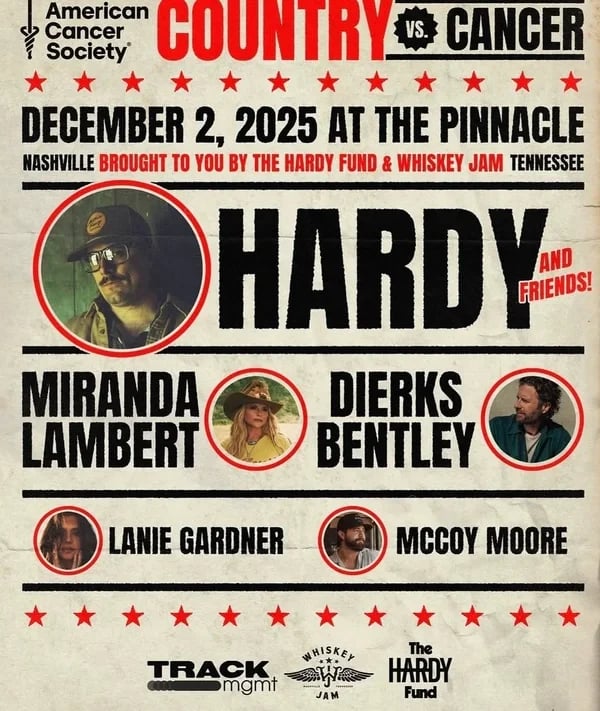 COUNTRY VS. CANCER  HARDY, Miranda Lambert, Dierks Bentley, McCoy Moore & Lanie Gardner image