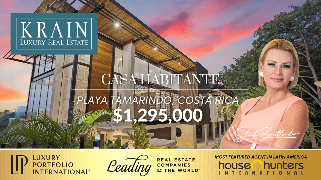 Inside a Modern Luxury Home in a Gated Community Outside Tamarindo with Mountain Views.