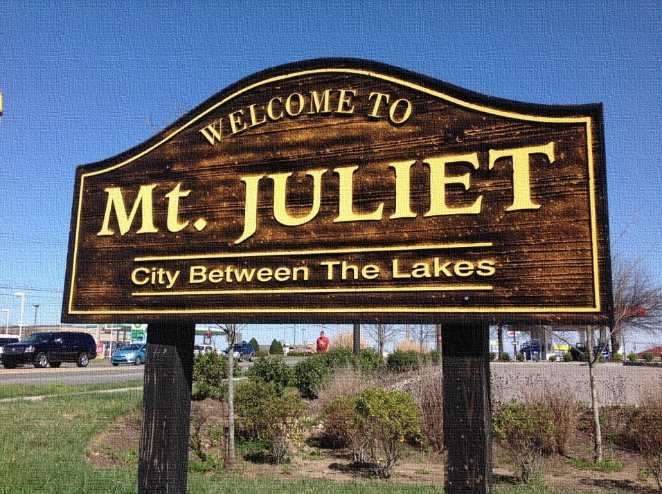 Mount Juliet Welcome Sign