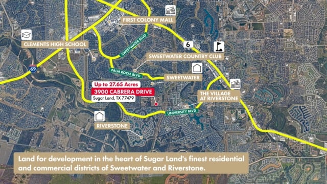 27.65 Acres in Sugar Land b/w Riverstone & Sweetwater