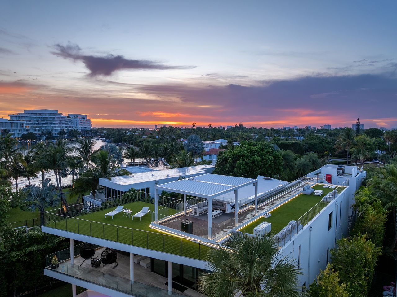 Striking Modern Tri-Level Waterfront Estate