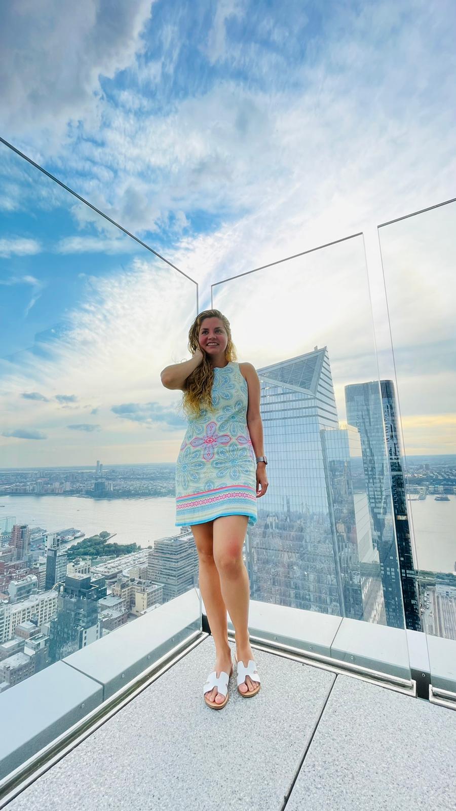 Rooftop en Hudson Yards Nueva York con vista al skyline