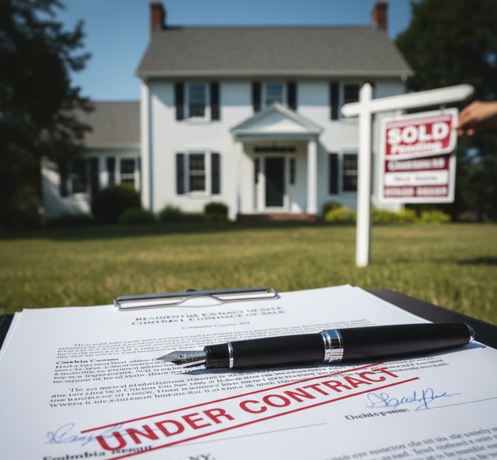 A real estate contract under review in Columbia County, NY.