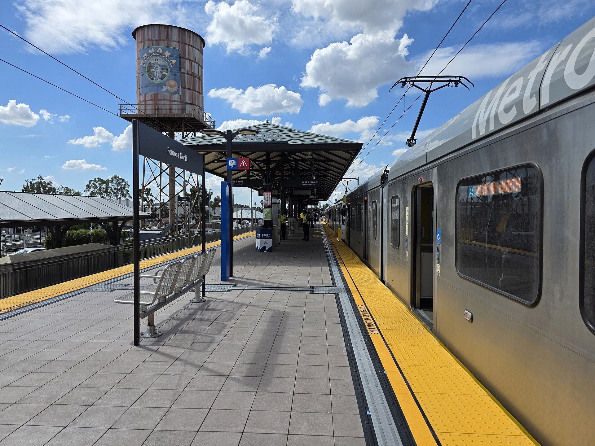 Metro A Line train at Pomona North station on opening day in September 2025