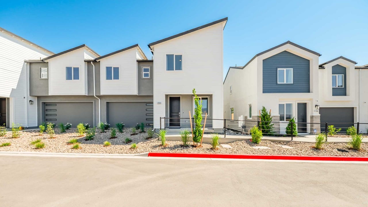 New construction home in the Wolf Ridge community in Reno, NV, showcasing modern exterior design