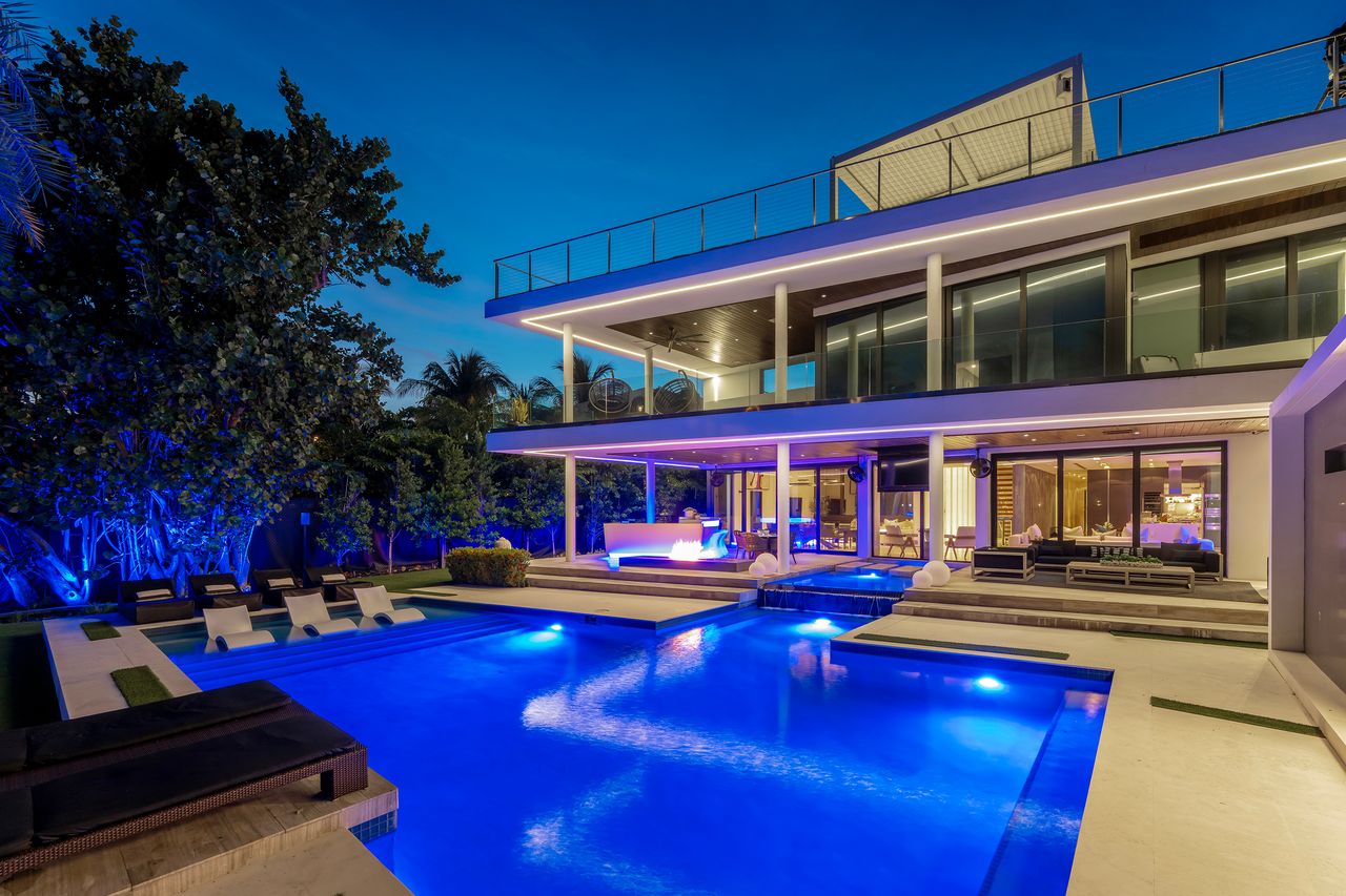 Striking Modern Tri-Level Waterfront Estate