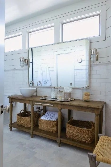Repurposed Bathroom Vanity