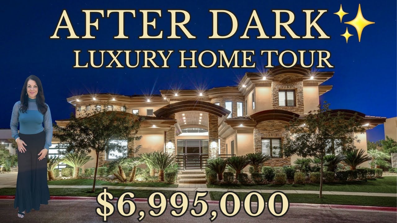  This $6.99M Las Vegas Mansion Comes Alive at Night ✨ After Dark Luxury Home Tour ✨