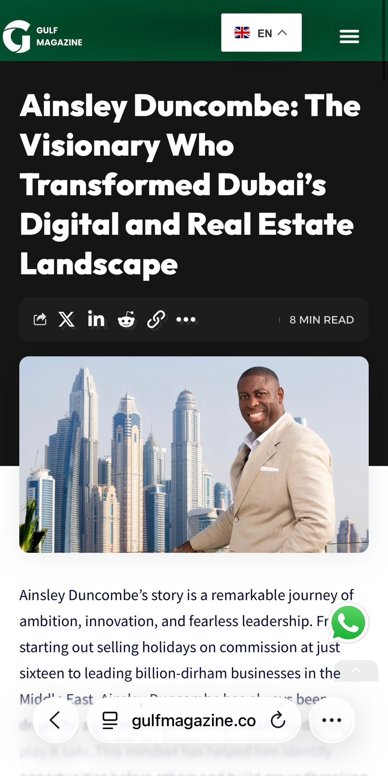 Ainsley Duncombe: The Visionary Who Transformed Dubai’s Digital and Real Estate Landscape