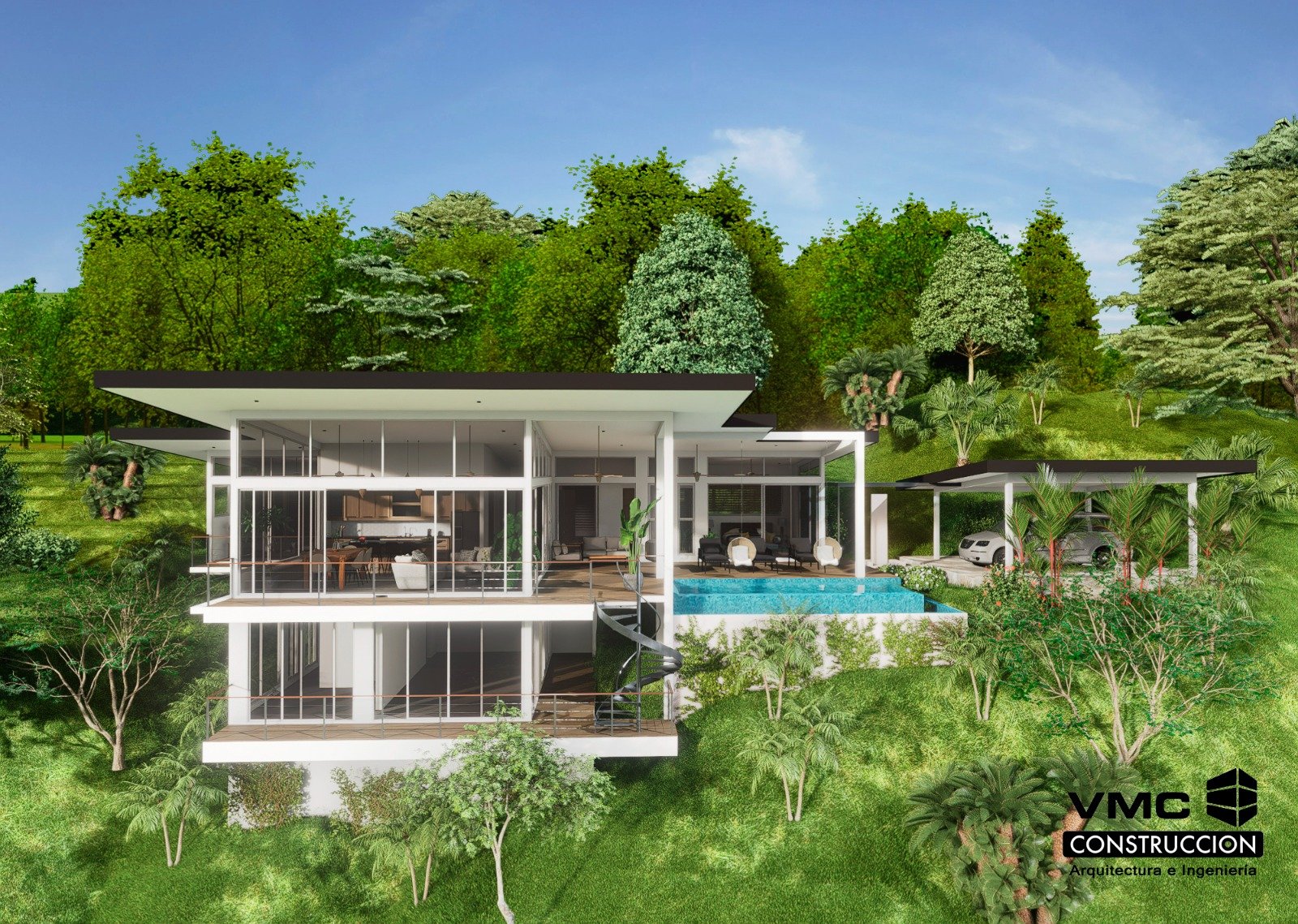 River & Waterfall Property With a BRAND-NEW Jungle-View Luxury Home on a Massive 4.32 Acre Lot – PLUS an Additional Plantel ready for Development