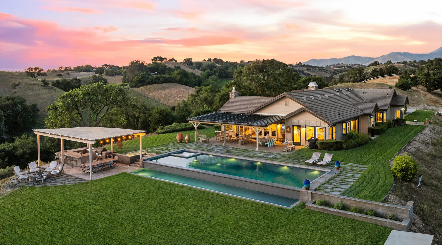 Modern Farmhouse with Sweeping Valley Views