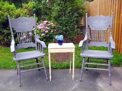 Vintage Oak Chairs Before & After