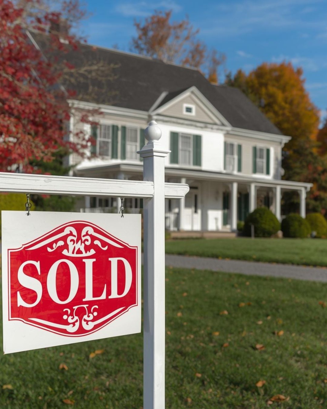 A sold real estate sign in Columbia County, NY, during the 2020 housing market surge.