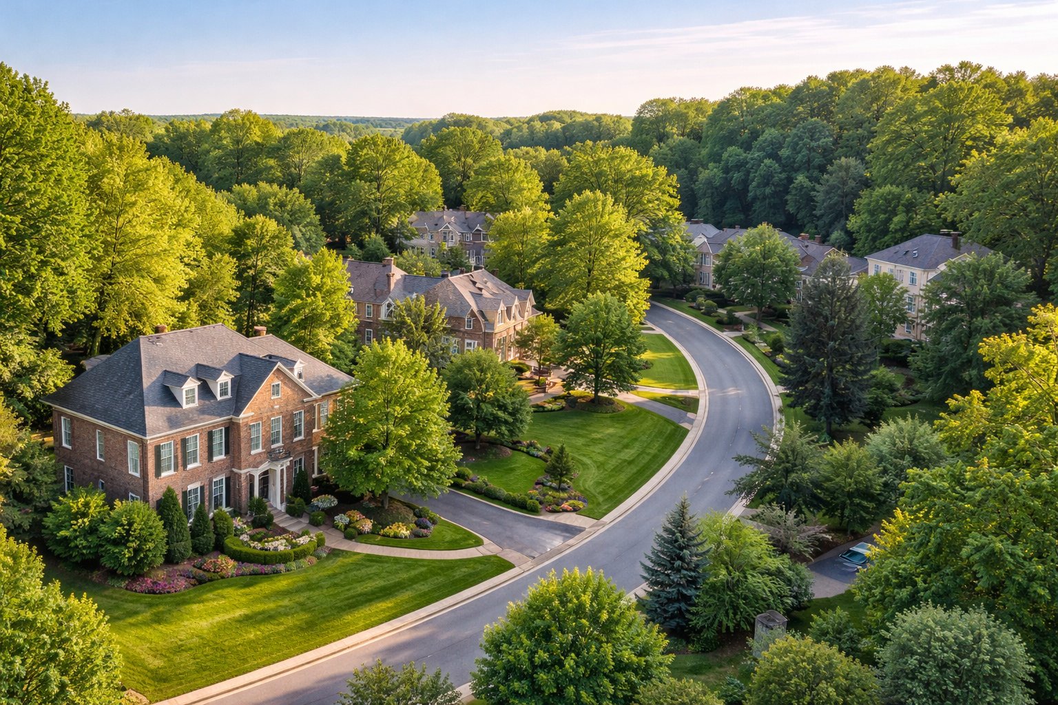 Oakton, Virginia residential neighborhood with mature trees and established homes in Fairfax County
