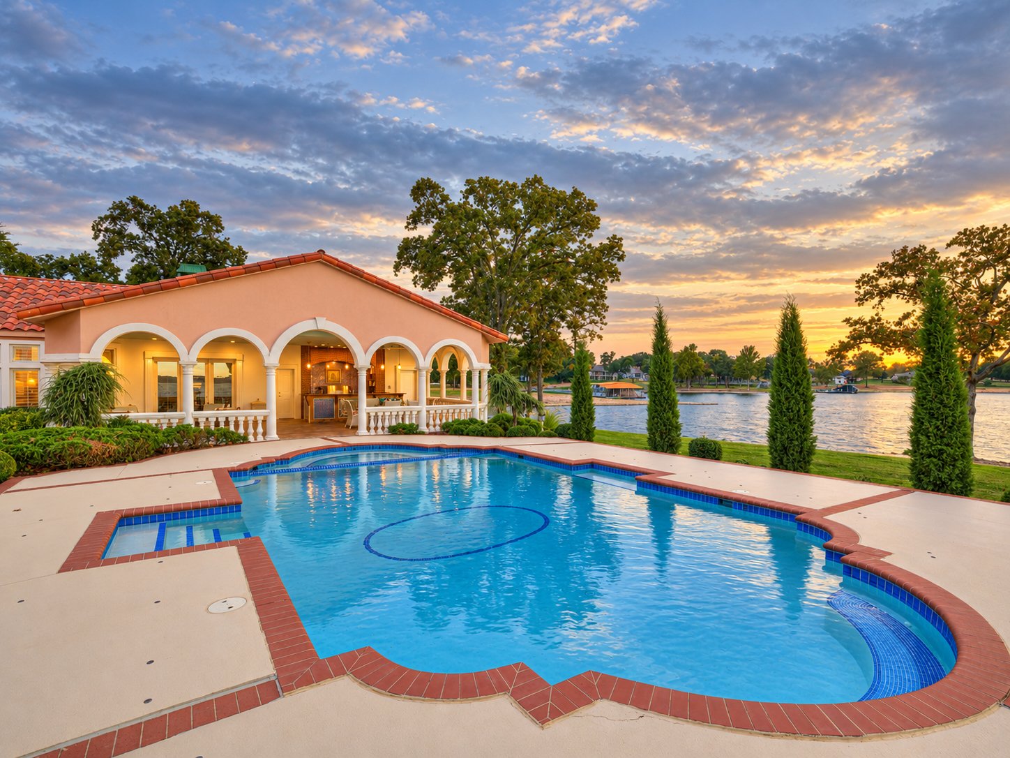 Mediterranean Estate Surrounded by the Beauty of Grand Lake 