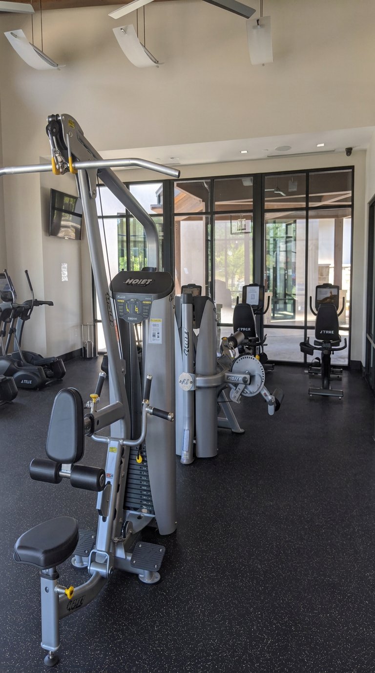 Workout Equipment in the fitness Center Magnolia Lifestyle Center reserved for the residents of the age restricted Elements at Viridian.