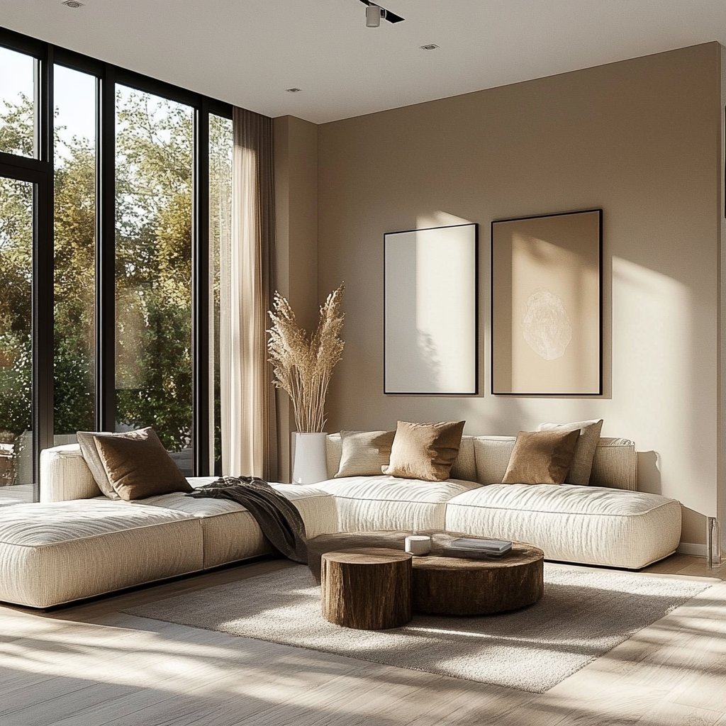 Bright luxury living room featuring large windows and minimalist decor in the Norwood, NJ real estate market.