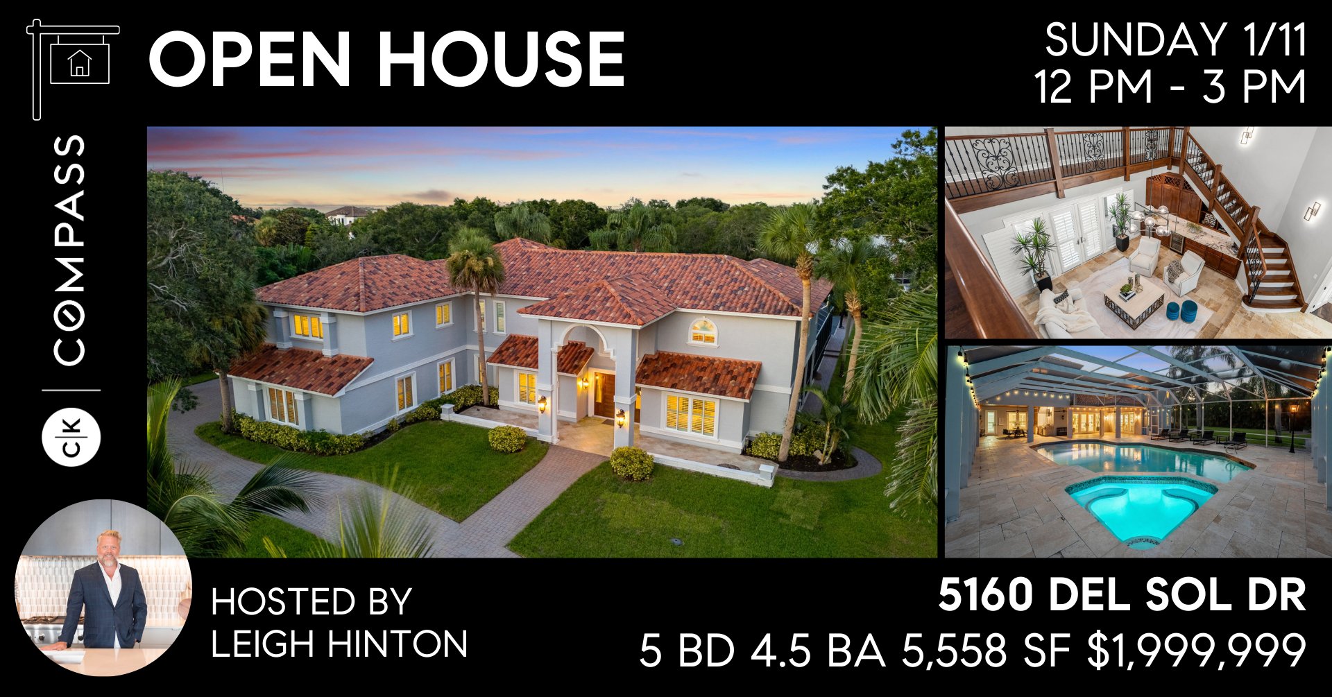 Open house at 5160 Del Sol Drive Merritt Island luxury home