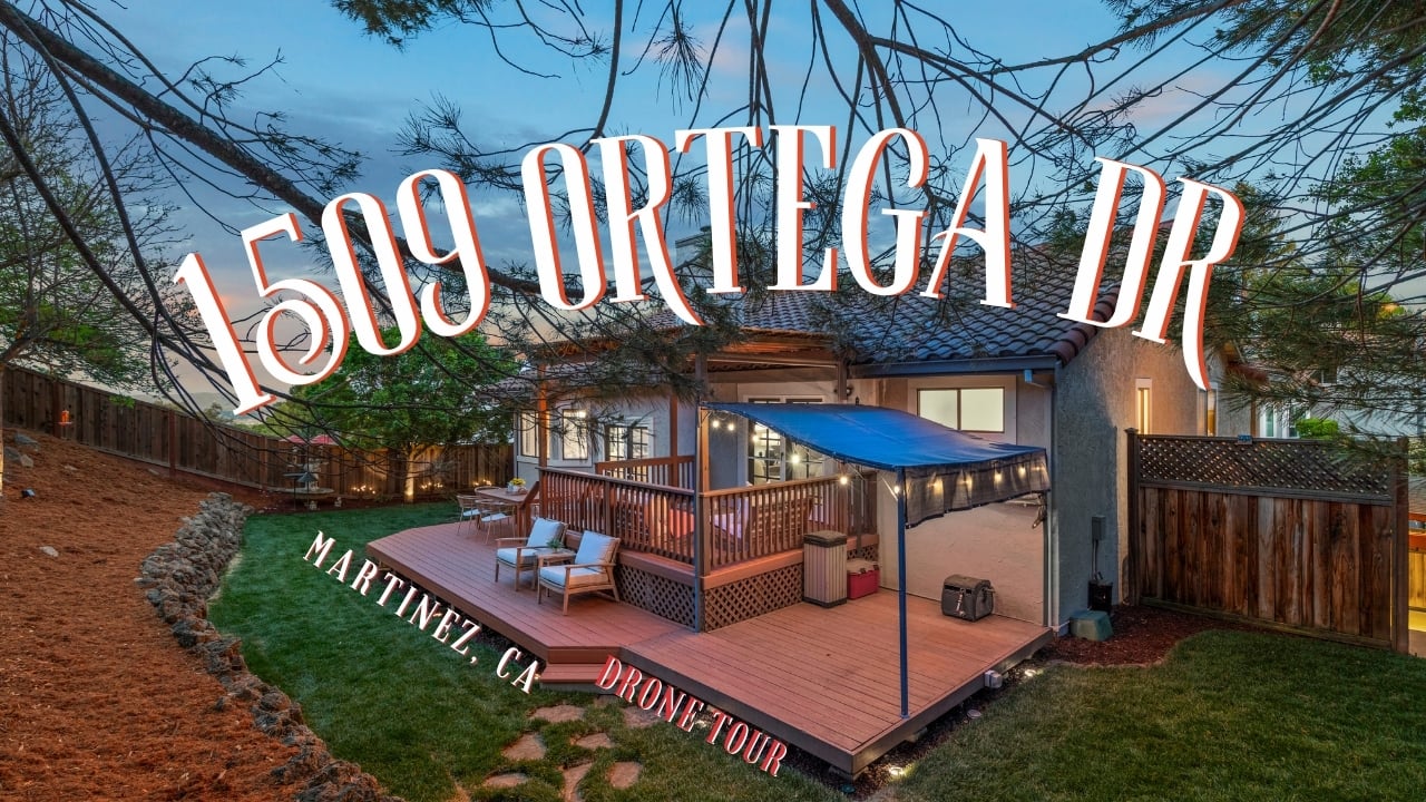 Drone Tour: Peaceful Martinez Property with Multi-Level Deck & Garden Views